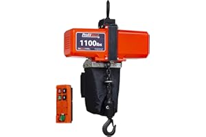Prowinch Electric Chain Hoist 110V 1100lb Lifting Capacity, Single Speed Mini Hoist Lift, 10ft G80 Chain with Wireless Remote Control