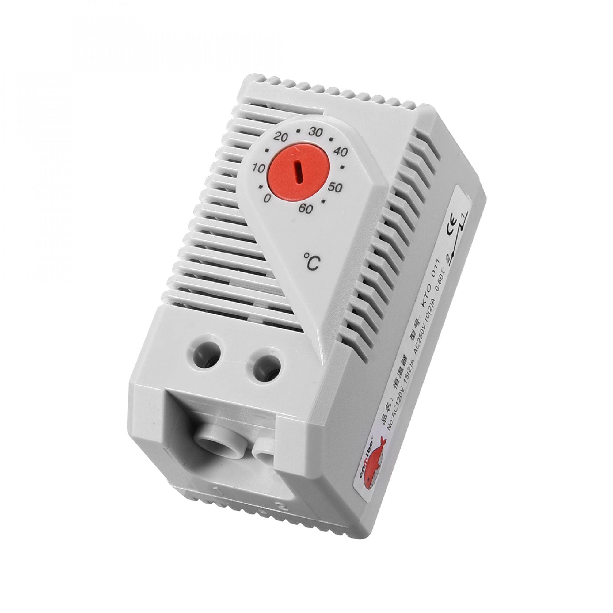sourcing map Mechanical Thermostat, KTO011 0-60°C Adjustable Compact Normally Close(N.C) Temperature Controller Switch