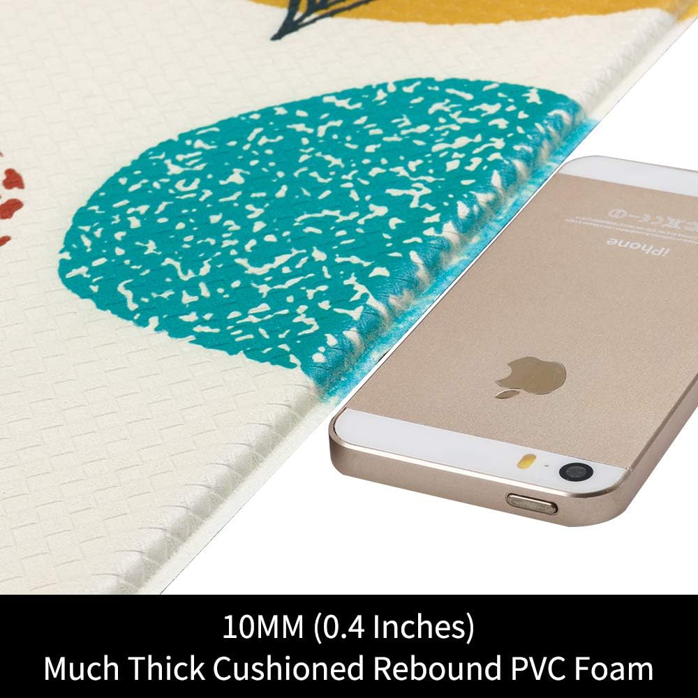 Pauwer Anti Fatigue Kitchen Floor Mat Set of 2 Non Slip Waterproof Comfort Standing Desk Mats Thick Cushioned Anti Fatigue Kitchen Rugs and Mats, Colorful Leaves: Kitchen & Dining