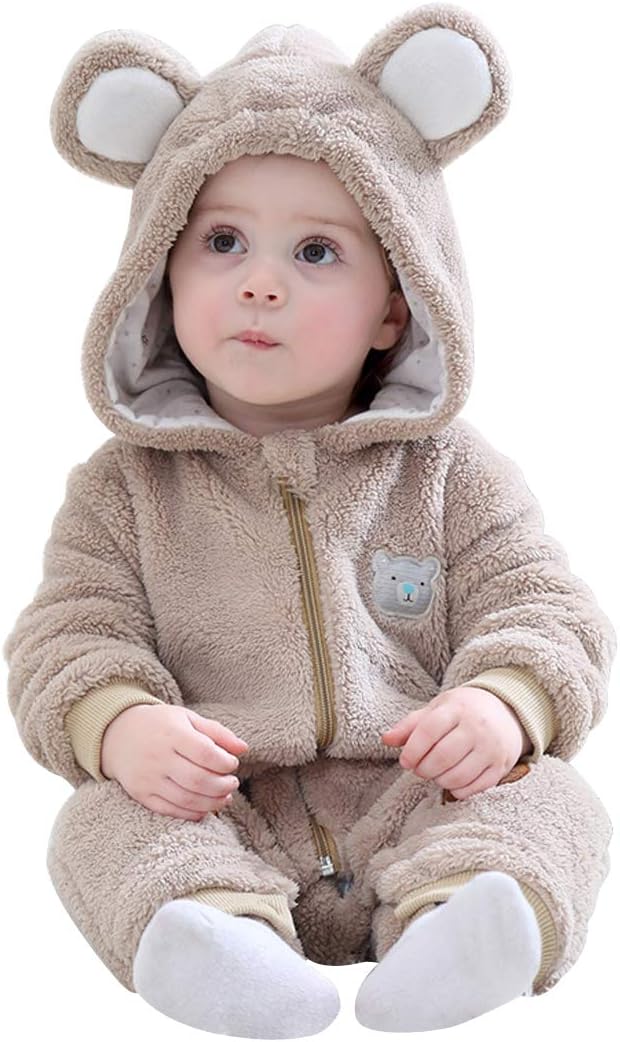 PAUBOLI Koala Bear Costume Baby Boys Girls Bear Hoodie Flannel Jumpsuit