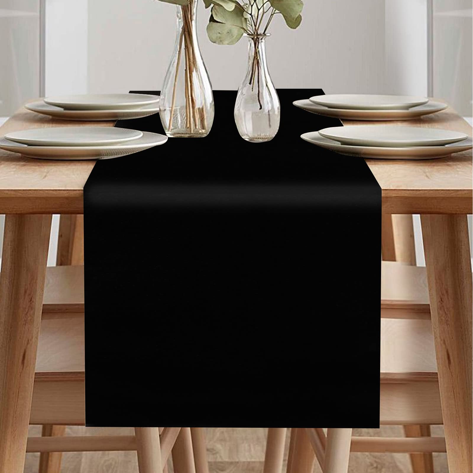 ARVOV Waterproof Table Runner Modern, Decorative Outdoor Black (40*180 cm)