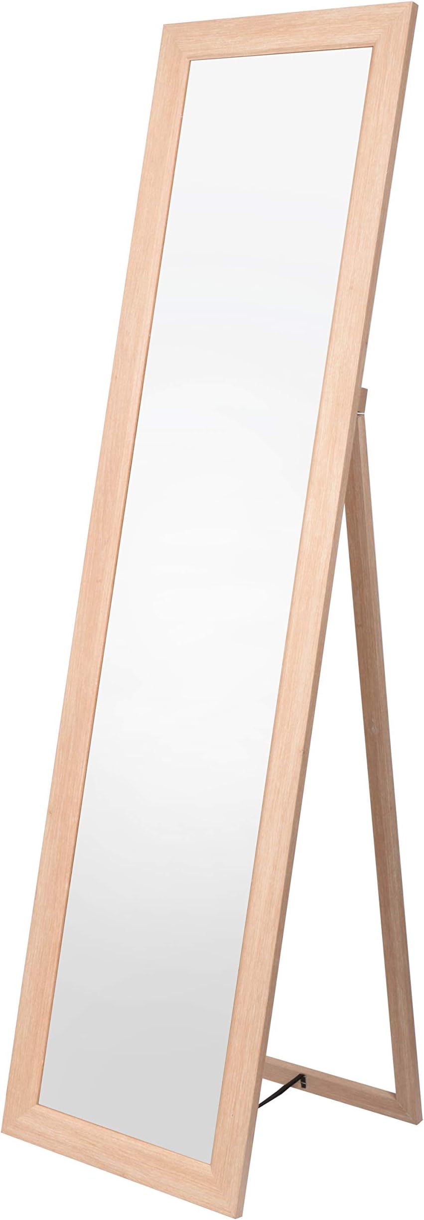 Large Full Length Free Standing Wooden Cheval Floor Mirror, Natural Oak