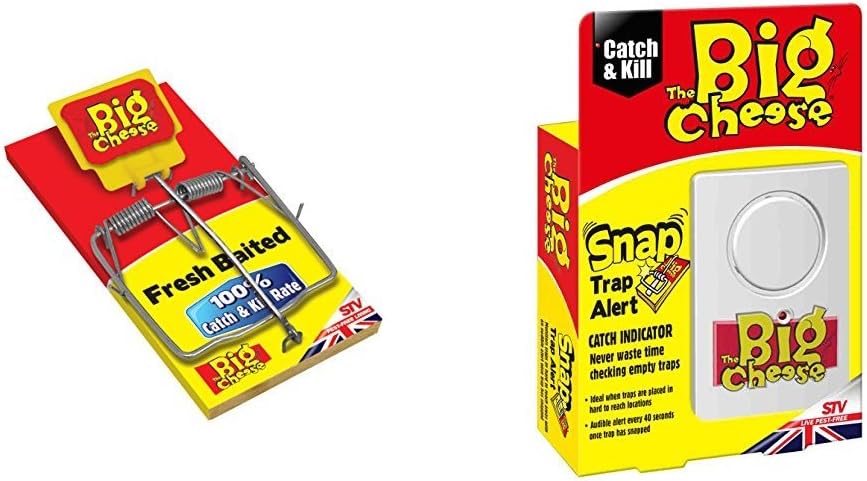 The Big Cheese Fresh Baited Rat Trap & Snap Trap Alert Bundle