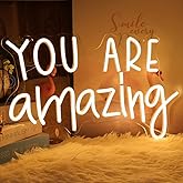 SYLHOME You Are Amazing LED Neon Light Sign 5V Girls Boys Bedroom Living Room Classroom Wall Decor Sign Hanging Smart Kid Birthday USB 16.9" X 10.6" Warm White