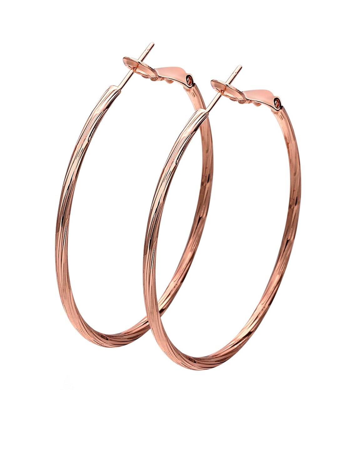 Pendientes aros blanco Oro plateado el mejor regalo para las mujeres y