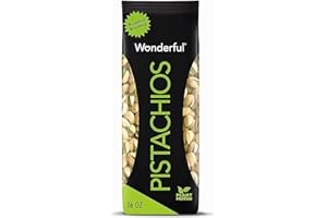 Wonderful Pistachios In Shell, Roasted and Salted Nuts, 16 Ounce Bag, Healthy Snack, Protein Snack, Pantry Staple