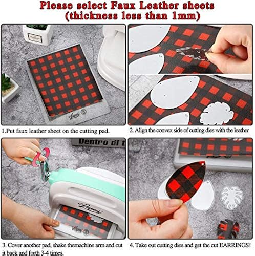 LOOGOOL Leather Earring Cutting Dies, 12 Pieces Feather Shape