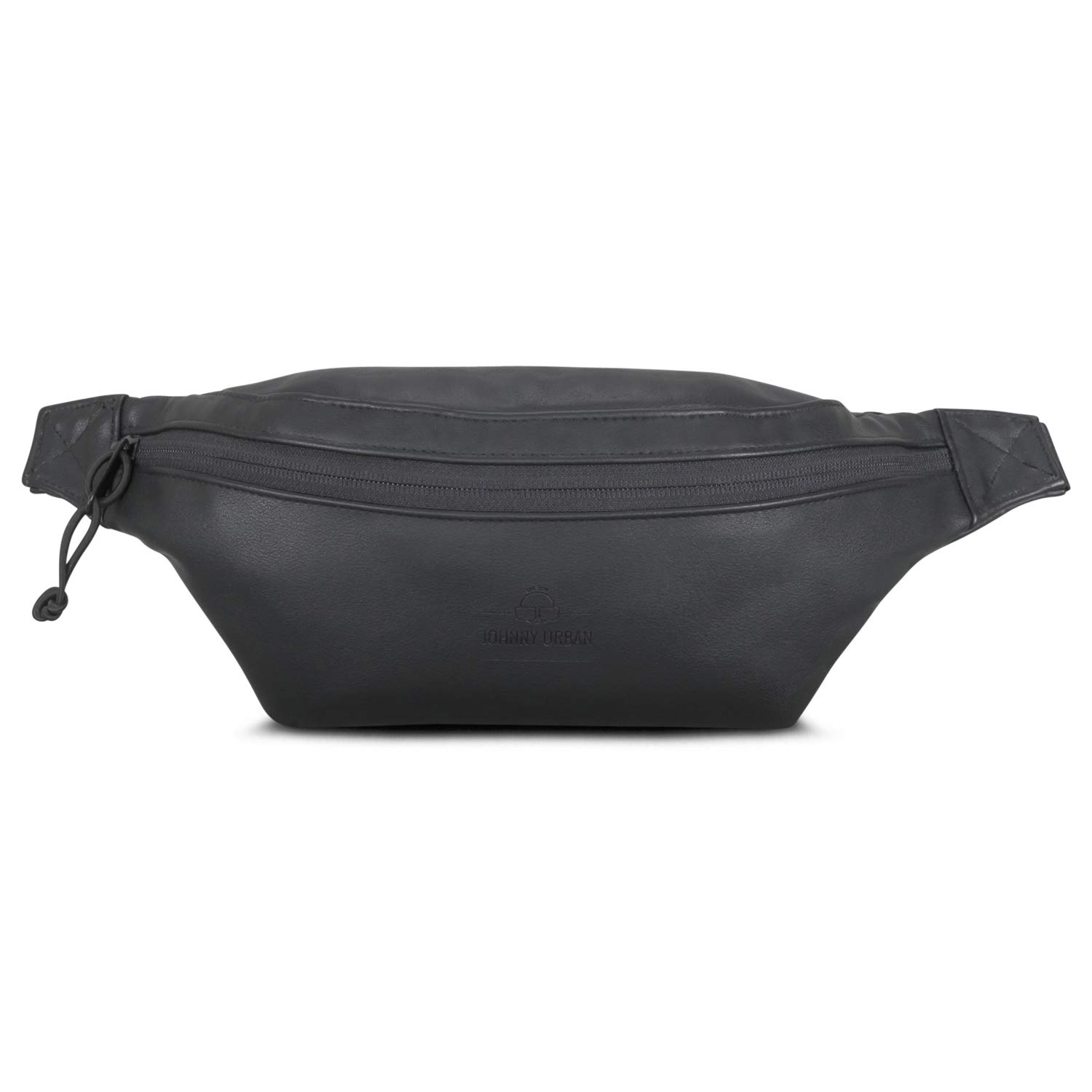 JOHNNY URBAN Fanny Pack Bum Bag Women & Men Black - Toni - Hip Bag Made of Imination Leather for Festivals, Sports & Travel - Water-Repellent