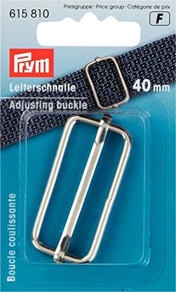 Prym Buckle, Metal, Silver, 9.5 x 6 x 1 cm