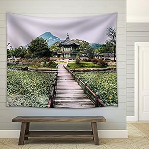 Emperor Kyoungbok Palace at Seoul, South Korea - Fabric Wall Tapestry Home Decor - 51x60 inches
