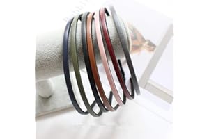 kydely,Cute Solid Simple Leather Covered Party Headband Hair Bows Hair Loop Clasp Glitter Hairbands for Women and Girls