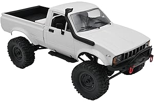 SVERTIBO 1/16 Scale RC Crawler, WPL C24-1 RC Truck RTR 4x4 Off-Road Pick-up Car 2.4GHz Remote Control RC Rock Crawler with Upgraded Battery & LED Lights