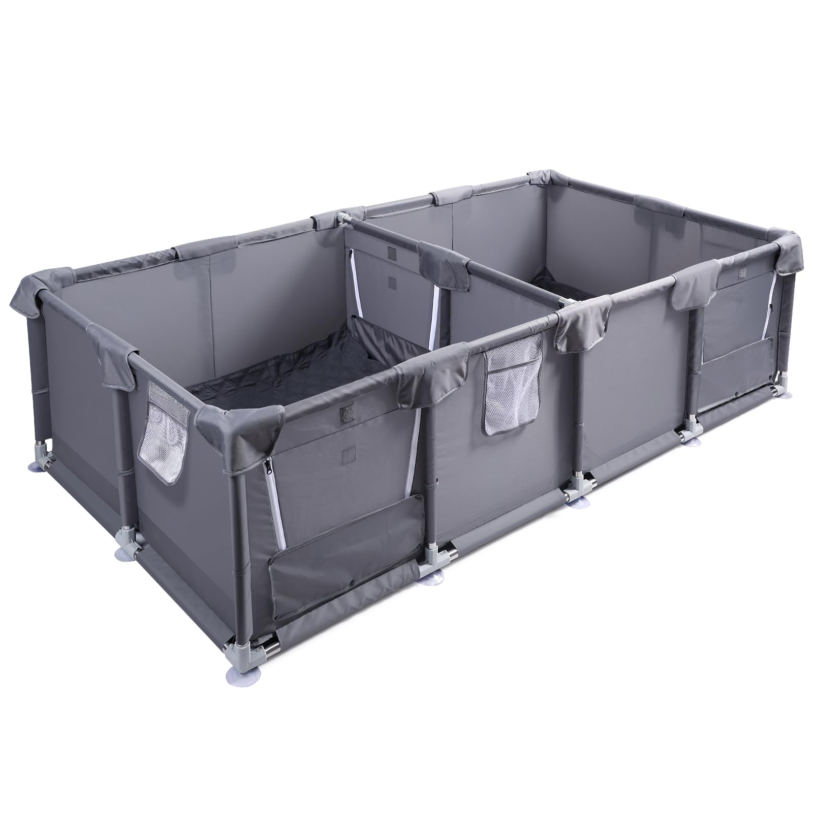 Photo 1 of 2 Room Whelping Box for Dogs and Puppies, 76×38×20 in Whelping Supplies with Waterproof Whelping Pad for Medium Small Dogs