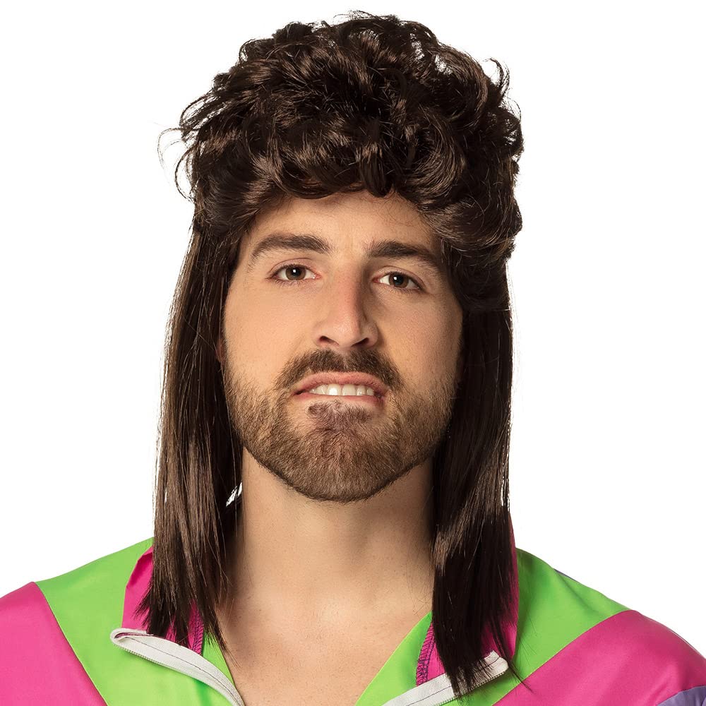 Boland 86385 Chav Larry Mullet Wig, Brown