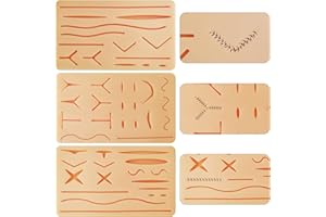 TINSKY 3 Pcs Suture Pad 3 Layer Suture Practice Pad with Wounds Suture Practice Kit, Hard to Rip, Tear or Break for Medical and Vet Students Veterinarian Nurses Training and Practice