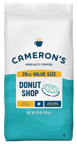 CAMERON’S COFFEE ROASTED WHOLE BEAN COFFEE, DONUT SHOP, 28 OUNCE