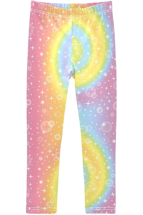 Lined Leggings Toddler Girl Rainbow Leggings Micro Fleece Leggings