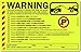 50 Yellow Fluorescent Multi-Reason Warning Stickers 8