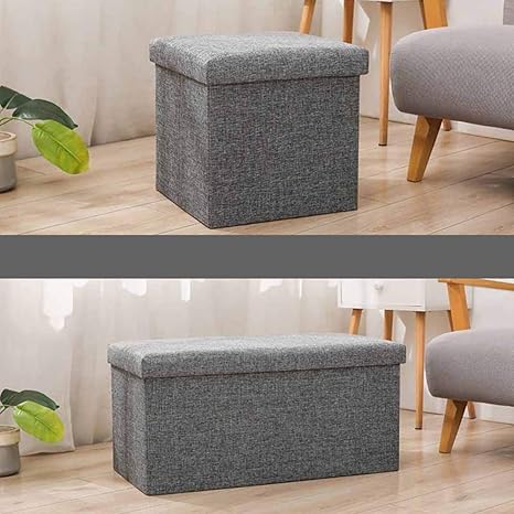 Amazon 収納スツール スツール 収納付 ボックススツール 椅子 収納ベンチ 収納ボックス イス ベンチ 玄関収納 グレー オットマン Box 収納 衣類 おもちゃ 76 38 38 ソファ フタ付き 蓋付き おしゃれ おもちゃ箱 シンプル モダン 座れる スツール オンライン通販