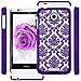 Style4U HTC 510 Case, HTC Desire 510 [Purple] Flower Damask Design Slim Fit Case Cover with 1 Stylus and 1 HD Clear Screen Protector [Purple]