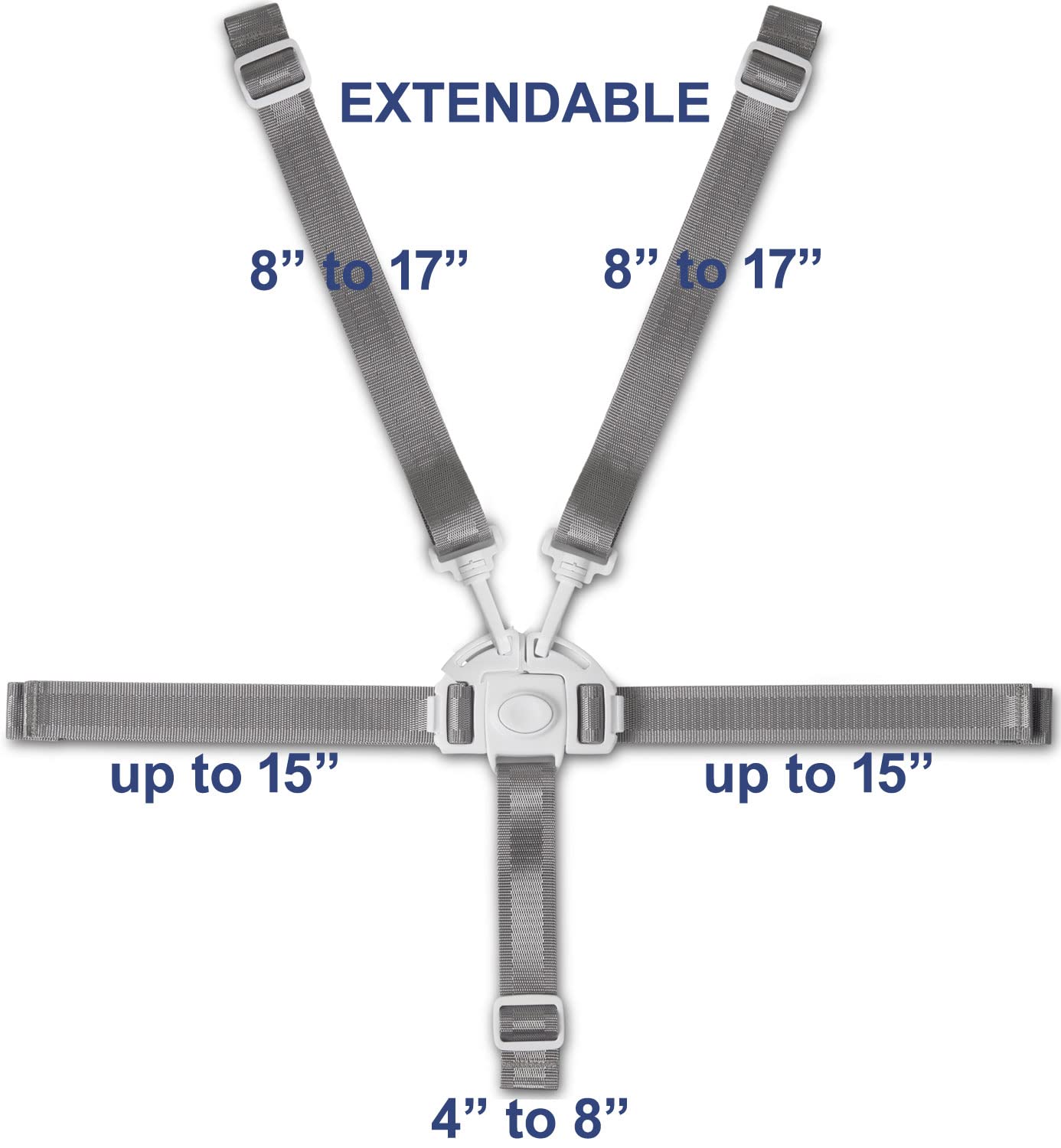 Todays Kids High Chair Straps, Compatible with Graco Highchairs, Replacement Harness Straps for 5 Point High Chairs, Replacement High Chair Belt