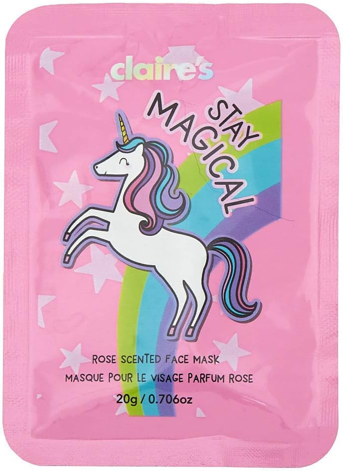 Claire's Girl's Miss Glitter the Unicorn Face Mask - Rose Pink