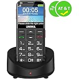 UNIWA Unlocked Cell Phone 3G Senior Cell Phone WCDMA GSM Cell Phone for Senior Citizen & Kids 2.31” Curved Screen Embossed Keyboard Big Button Big Font SOS Emergency Simple Phone with Charging Dock