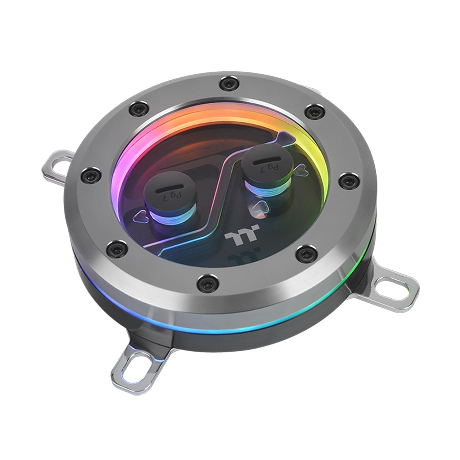 Photo 1 of ***READ CLERK NOTES*** Thermaltake Pacific SW1 Plus CPU Water Block, Temperature Sensor, LGA 1700 / AM5 Compatible, 12 Addressable LEDs, TT RGB Plus Software Control, CL-W379-CU00SW-A