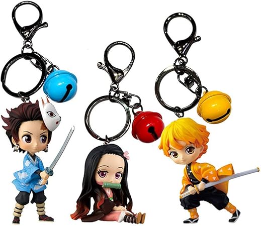 amazon amazonが1日配達 鬼滅の刃 グッズ キーホルダー 人気アニメ 我妻善逸 竈門禰豆子 炭治郎 きめつのやいばグッズ 約70mm フィギュアーツ 鍵 バッグ 自動車 飾り フィギュア ドール 通販