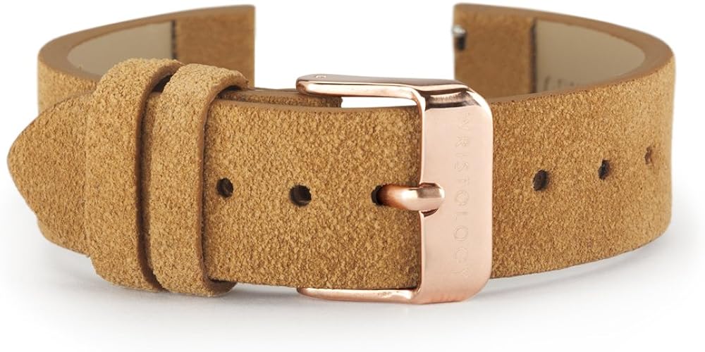 WRISTOLOGY Quick Release Easy Change Suede Leather Watch Band 3 Colors Interchangeable 18 MM