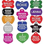 GoTags Pet ID Personalized Pet Tags for Dogs and Cats. Front & Backside Engraving. Various Colors and Sizes. Anodized Aluminum. Rectangle Shape Small.