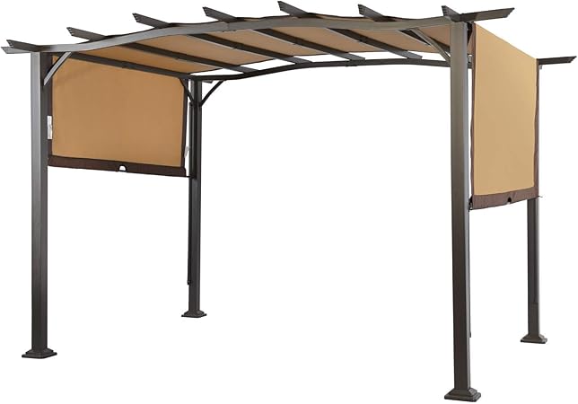 Amazon Com Costway Pergola Outdoor Steel Frame Patio Sun Shelter
