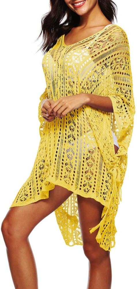 Women’s Bathing Suit Cover Up Crochet Lace Bikini Swimsuit Dress (9 Colors) by Lowprofile