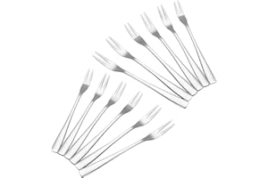 Begale 12-Piece Small Fruit Forks, 2-Prong Forks, 5.4-INCH