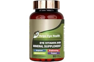 MAPUG Eye Vitamin & Mineral Supplement with Lutein, Zeaxanthin, Supports Eye Strain, Vision Health for Adults with Vitamins C & E, Vegan Eye Vitamins Supplement - 90 Capsules (1pc)