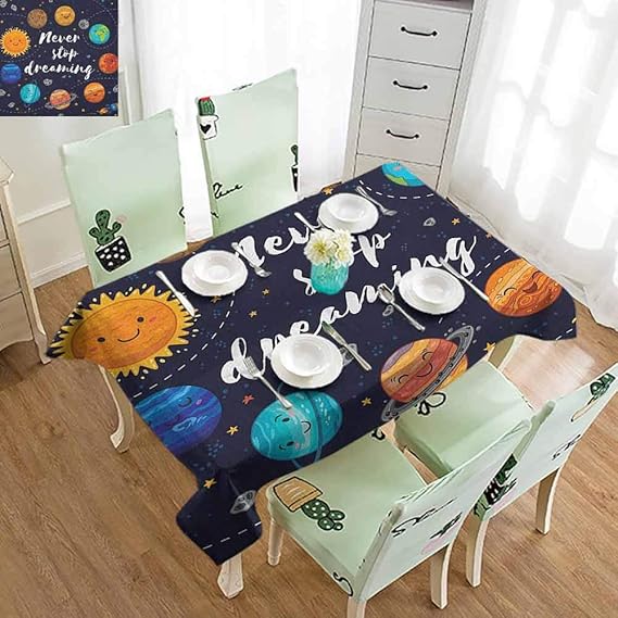 Mantel Rectangular con borlas, diseño con Texto en inglés"Yes You Can