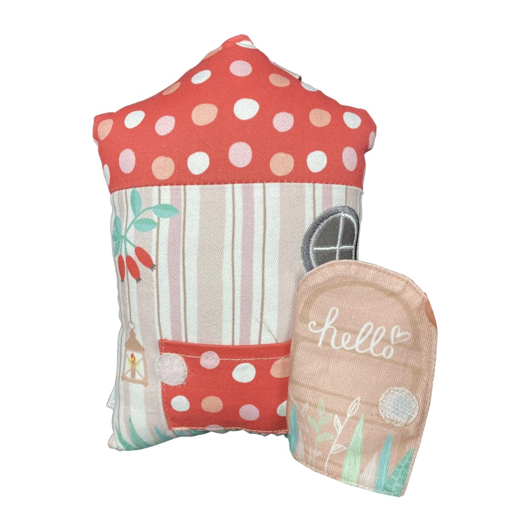 Splosh Tooth Fairy Pillow Polkadot Design | Red Tooth Fairy Pouch | Fairy Door & Pouch for Lost Teeth | Magical Gift for Girls, Boys & Toddlers, Includes Ribbon