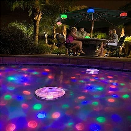 luz led sumergible para discoteca flotante brilla en la piscina jacuzzi lampara de spa lumiere disco piscine