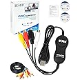 UCEC VHS to Digital Converter, Video Capture Device, VCR to Digital Converter, USB 2.0 Audio Capture Grabber for Tape Player