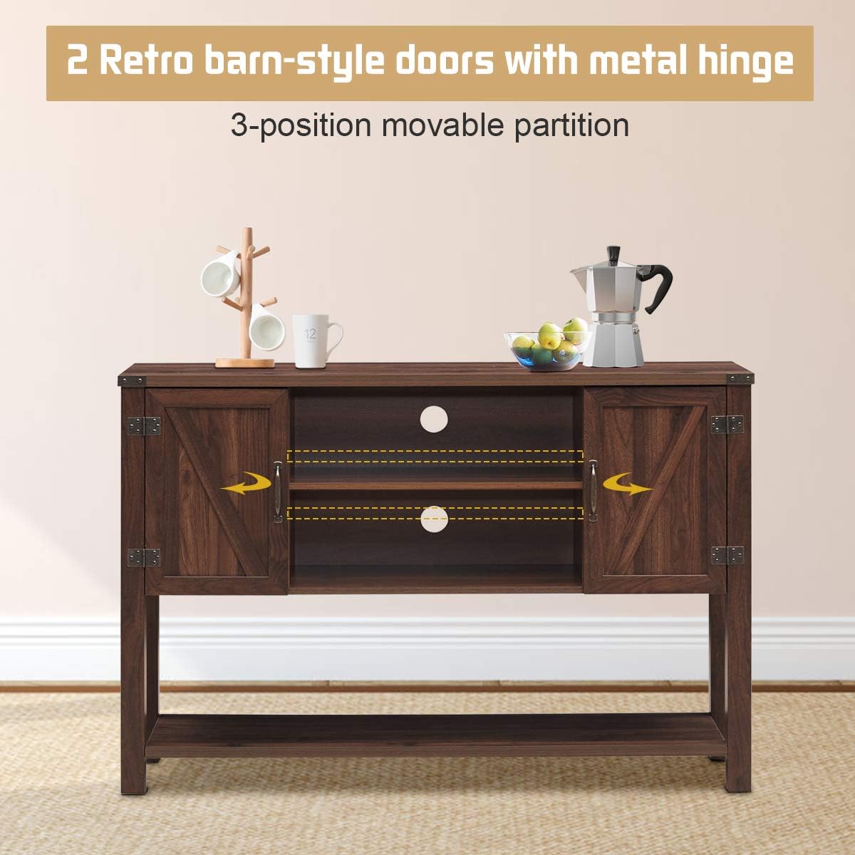 Contemporary Tall Buffet Storage Cabinet Tangkula Console Table Buffet Table Black Kitchen Dining Room Furniture Modern Sideboard With Storage Cabinets And Bottom Shelf Buffets Sideboards Kitchen Dining Room Furniture Btsmakina Com