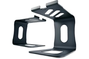 Soundrise PRO-9 Studio Monitor Speaker Stands, Black Pair, Heavy Duty Desktop, DJ and Sound Technician Reference Support, Front Surround Sound with Vibration Absorption, Original Design Made in USA