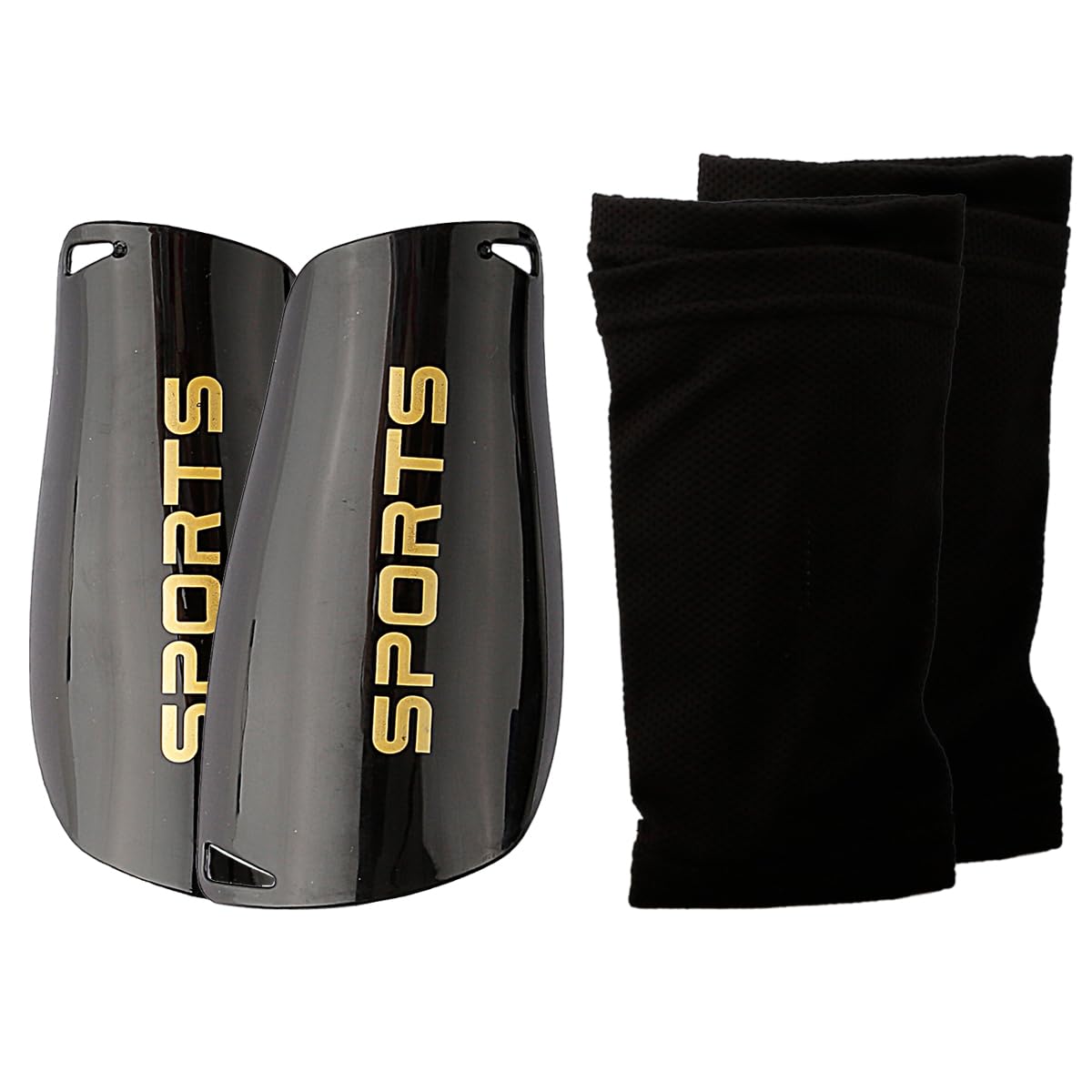 Thyonta Football Shin Guards, Shin Guards + High Elastic Sleeves, Protect the Leg to Reduce Impact Force Protective Football Equipment for Boys and Girls
