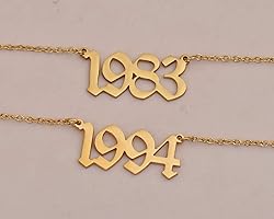 GR859C Birth Year Necklace Old English Number 2007