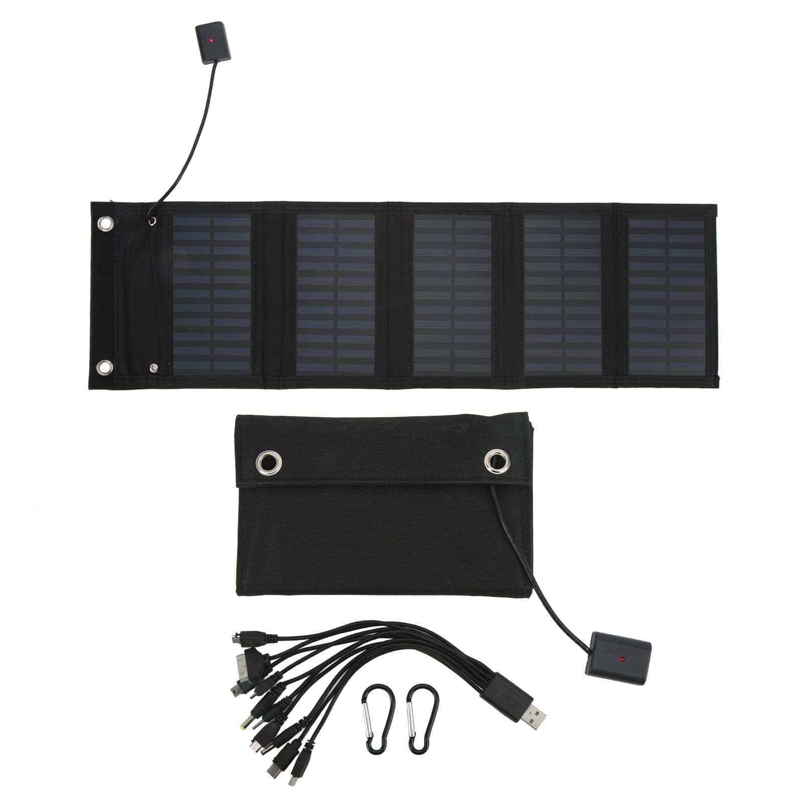Photo 1 of Folding Solar Panel, 25W Solar Panel Folding Pack IP65 with USB Cable for Surveillance Cameras Laptops