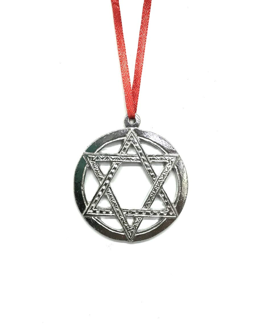 525 Jewish Star Of David Hanukkah Keepsake Ornament Pewter