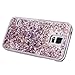 Galaxy S5 Case, Galaxy S5 Neo Case, Galaxy S5 Liquid Glitter Case,PHEZEN 3D Creative Design Shiny Quicksand Flowing Bling Glitter Sparkle Heart Clear Hard Case for Samsung Galaxy S5 - Pink Diamonds