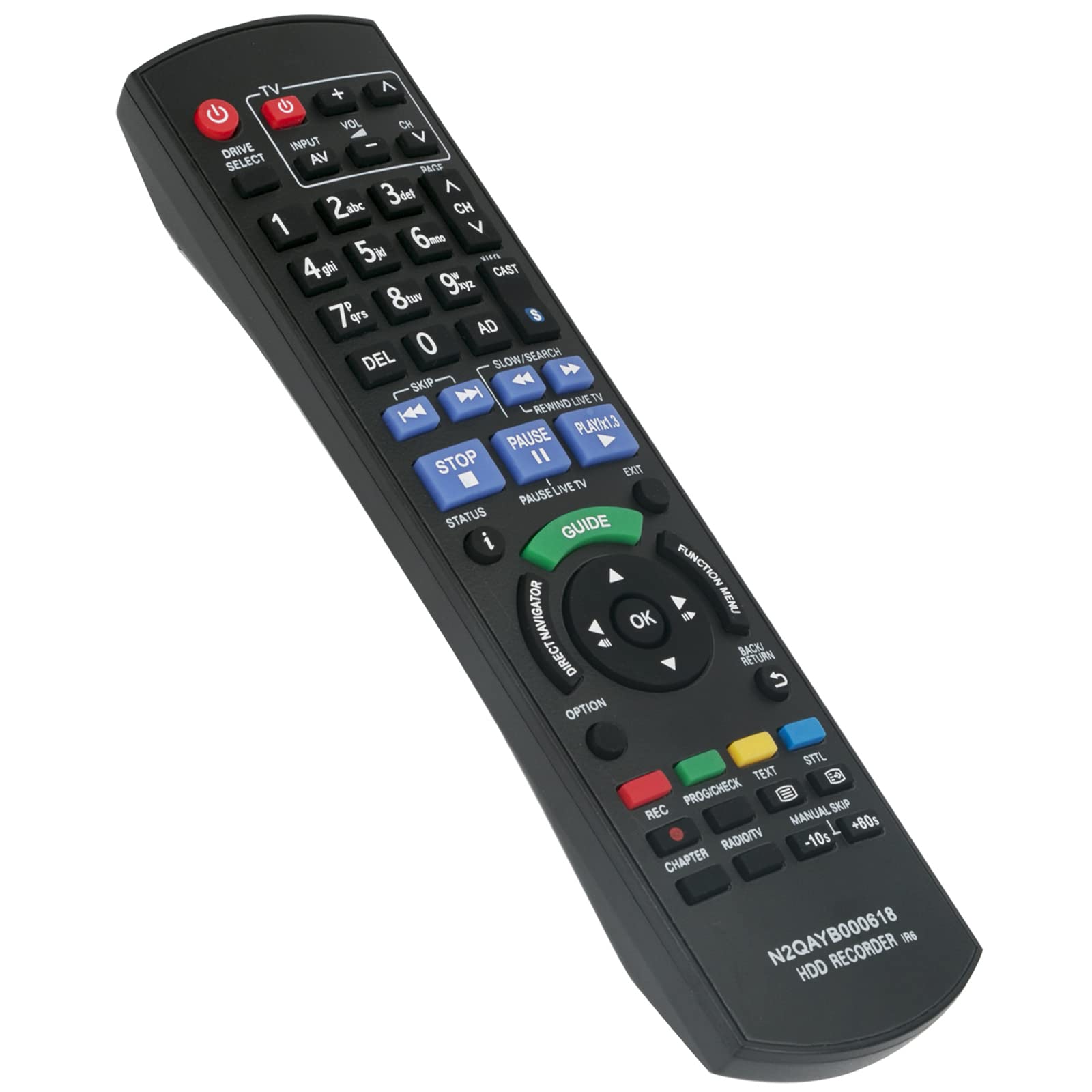 N2QAYB000618 Replacement Remote Control Fit for Panasonic HDD Recorder DMR-HW100 DMRHW100