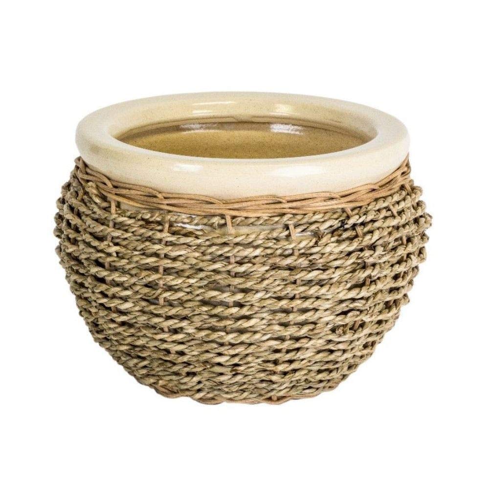 Ivyline Seagrass Pot Cover Natural 14Cm, one size