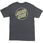 SANTA CRUZ Opus Dot S/S Heavyweight T-Shirt Charcoal w/Safety Sm Mens
