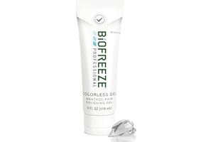 Biofreeze Professional Gel Pain Relief, Knee & Lower Back Pain Relief, Arthritis Pain Reliever, Sore Muscle Relief, Neck Pain Relief, Cooling Joint Pain Relief, Colorless Menthol Gel 4 Fl Oz